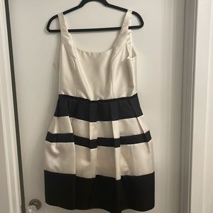 Black & White Silk Cocktail Dress